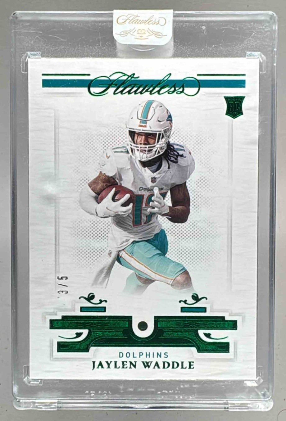 Jaylen Waddle Panini Flawless #106 Emerald