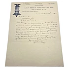 1912 GAR Letter Civil War Veteran Found Dead Warren PA Death Notice Letterhead