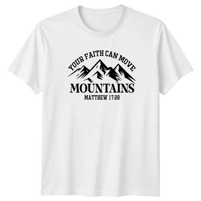 Dein Glaube kann Berge versetzen T-Shirt Bibelvers christlich Geschenk Ihn Sie