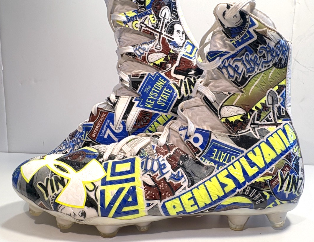 Under Armour UA Highlight MC Mens US 11 Pennsylvania Football Lacrosse Cleats thumbnail 2