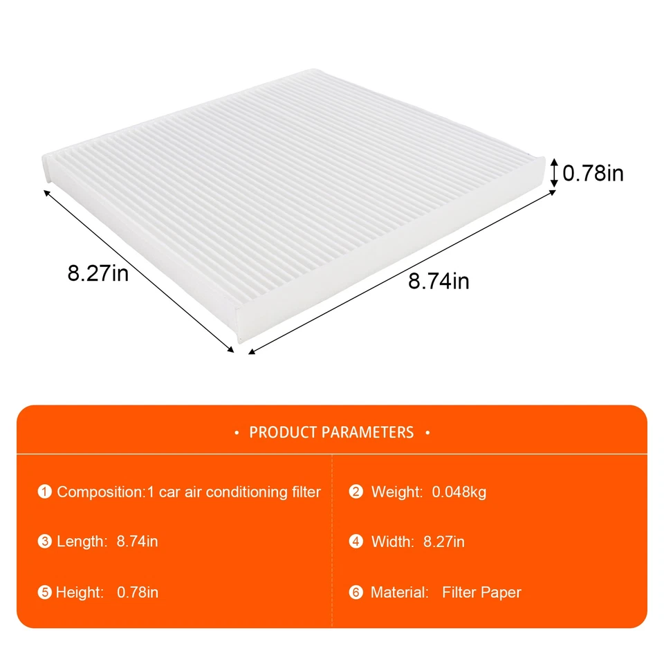 Filtro de aire de cabina 27278-1KK0A para Nissan 2018 2019 NV200 2014-2019 VERSA Foto 3 de 4