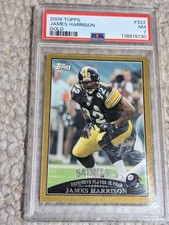 2009 Topps James Harrison Gold Parallel 1730/2009 PSA 7 Steelers Pop 1