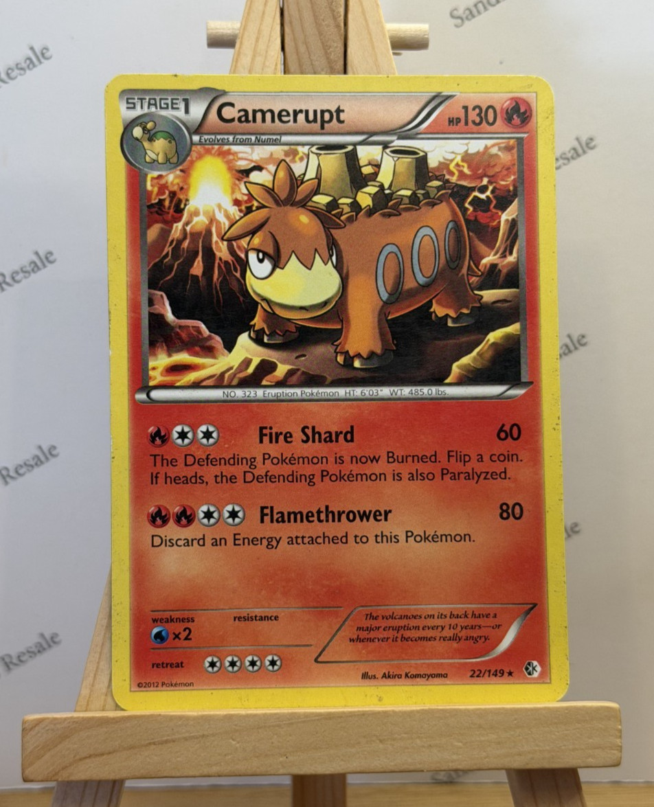 Pokemon TCG * Camerupt * 22/149 * Boundaries Crossed * Rare * 2012