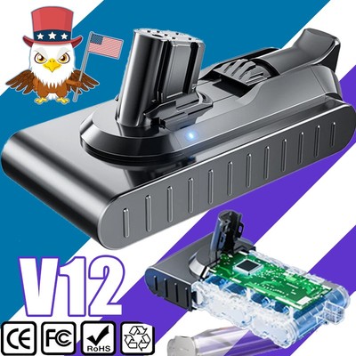 6/8/9.0AH For Dyson V12 Detect Slim Absoulte SV46 Battery Replacement 965470-01