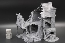 Tabletop Terrain Blacksmith House Ruins Dnd RPG wargame skirmish 28mm