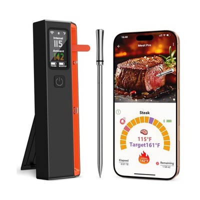 PROGRACE Smart Bluetooth Wireless Meat Thermometer: Standalone Base, WiFi Unl...