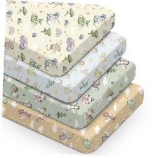 4 Pcs Crib Sheet Set Newborn Bedding Nursery Baby Sheets for Watercolor Dragon