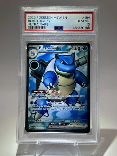 PSA 10 Blastoise ex 184/164 Ultra Rare Pokémon 2023 Mew EN