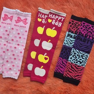 Japanese Unused Children's Leg Warmers Set - 3 Pieces