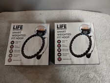 2 Weighted Smart Hula Hoops, 24 Knotted Links, Adjustable, Moderate Weight