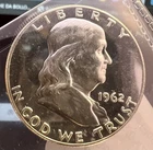 1962 (P) Franklin Half Dollar Gem Proof 90% Silver