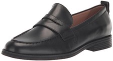 W28188 COLE HAAN WOMEN'S STASSI PENNY LOAFER SIZE 9.5 BLACK LEATHER