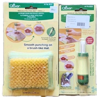 Needle Felting Tool & Needle Felting Mat (Small) by Clover - New