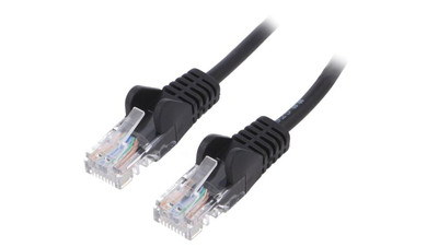 U/UTP5-CCA-250BK Patch cord U/UTP 5e linka CCA PVC czarny 25m 27AWG
