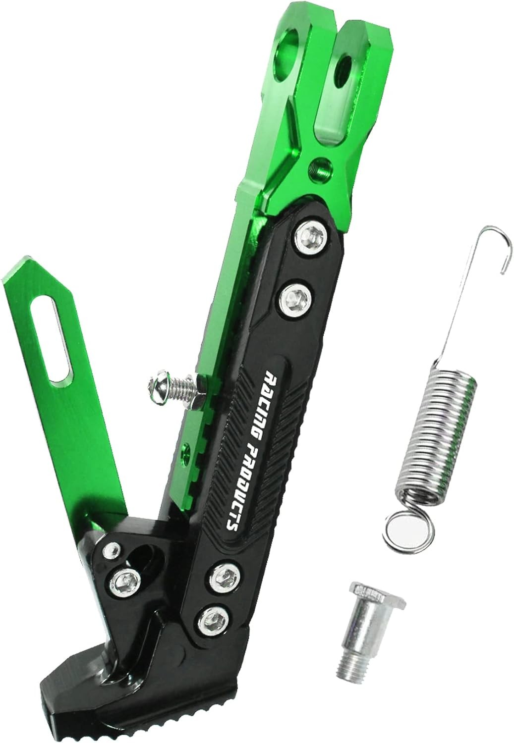 Universal Motorcycle Kickstand Adjustable Foot Side Support Parking Green