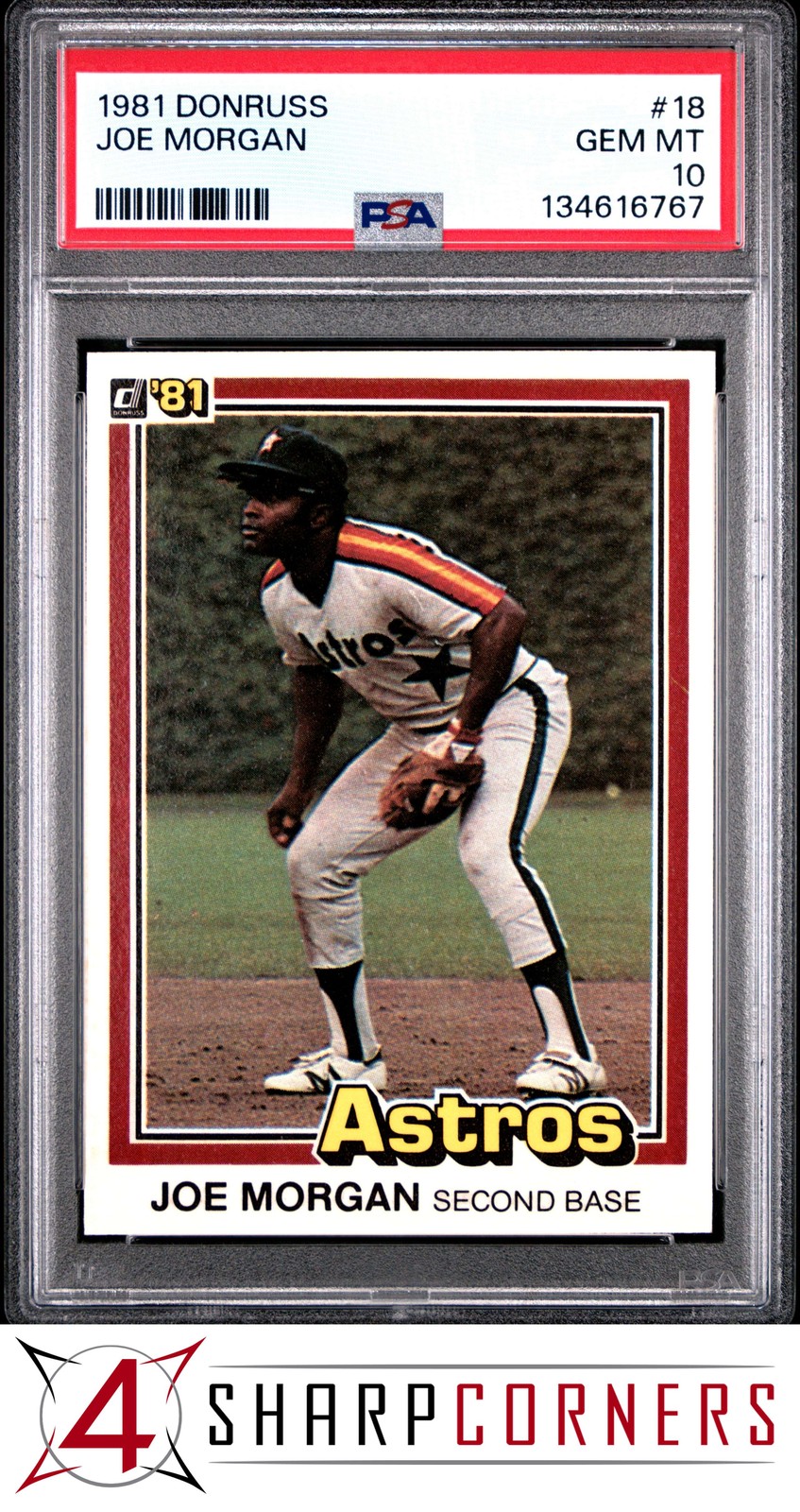 1981 DONRUSS #18 JOE MORGAN ASTROS HOF PSA 10
