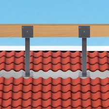 2pcs Black Roof Support Brackets With Reserved Holes For  Porches Gazebos