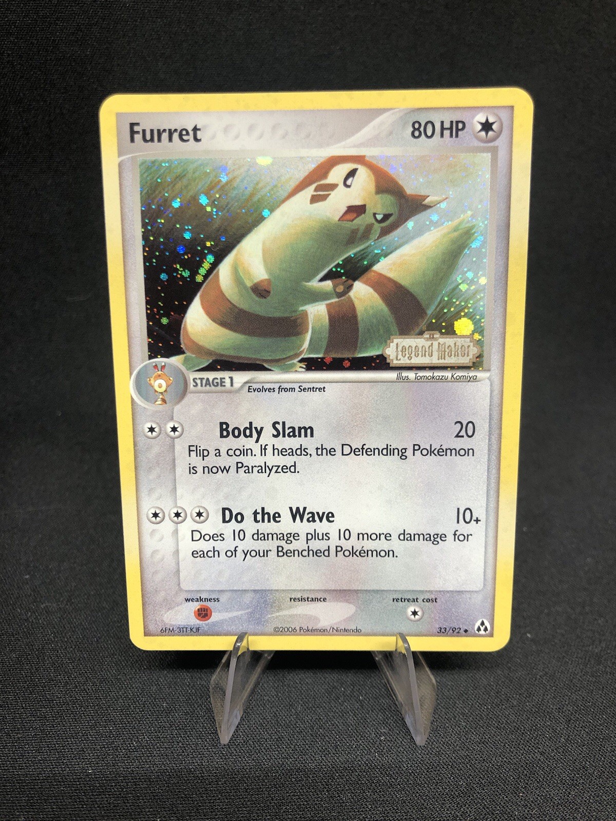 Furret 33/92 Pokémon Legend Maker Stamped Reverse Holo NM