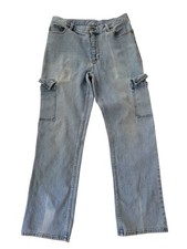 VTG 90s LAUREN RALPH LAUREN JEANS CO CARGO DENIM WOMEN'S SIZE 10