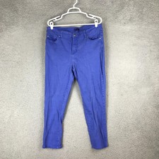 NYDJ Jeans Womens 14 Blue Ankle Skinny Lift Tuck Technology Stretch Denim Pants