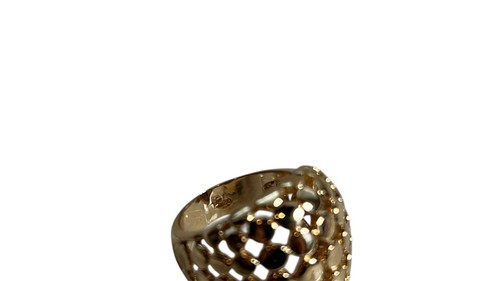 Park Lane Gold Tone Wide Dome Statement Ring Size 8 Openwork Circle Design - Picture 5 of 8