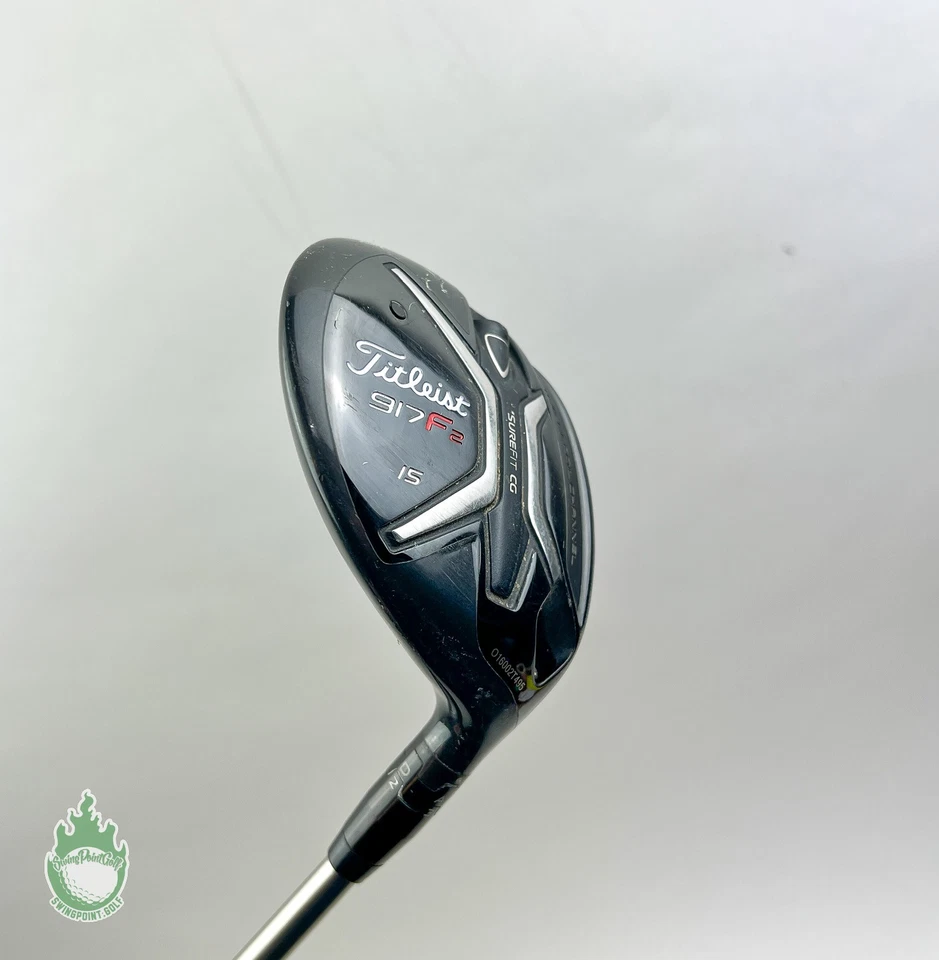 Taco de golfe Tour Issue Titleist 917 F2 Fairway 3 madeira 15* TP-8 TX grafite rígido - Imagem 3 de 4