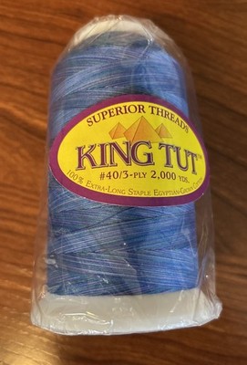 Superior Threads King TUT Quilting Thread #915 Suez Blue - 2000 Yard Cone