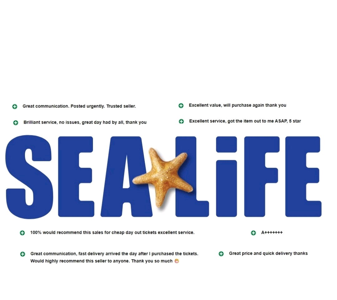  LONDON SEALIFE TICKETS FOR ANY DATE ANY TIME
