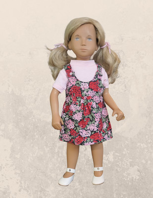 For Sasha Doll - Floral Jumper with Shirt  -  Set Only ,  No Doll/Shoes