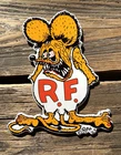 VINTAGE RATFINK R.F. RAT SERVICE OIL GAS STATION GASOLINE PUMP PORCELAIN SIGN