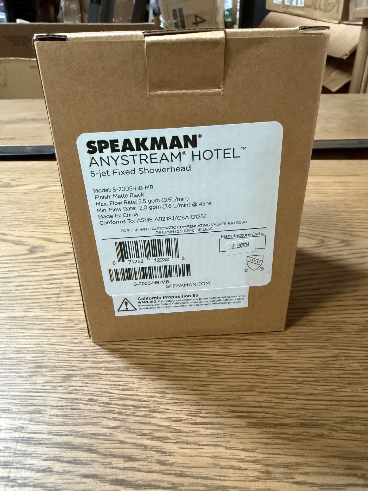 Speakman S-2005-HB-MB Hotel 4 3/8 Inch Multifunction Shower 