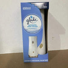 NEW Glade Automatic Air Freshener Spray Refill Holder Unit Home & Bathroom White