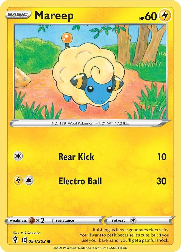 NM - Mareep SWSH07 - 054/203 SWSH07: Evolving Skies
