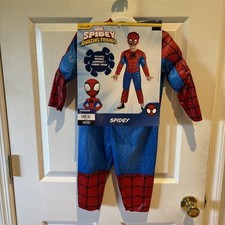 New 2T Spidey Amazing friends toddler Boys Costume padded Jumpsuit