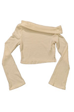 Shein Pullover Crop-Top bauchfrei Langarm Rollkragen Gr. XS 34 weiß