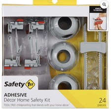 Safety 1   Adhesive D cor Home Safety Kit 24Pc , Grey