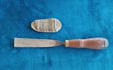 VINTAGE S J ADDIS #12 CAST STEEL 1" WOOD CARVING GOUGE CHISEL.