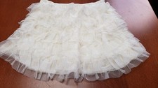 NWT The Children s Place Girls Cream Gold Sparkle Tutu Skirt Size L 10/12