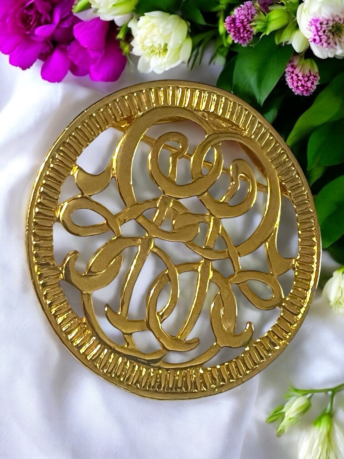 Vintage Scroll Letters Circle Scroll Symbolism Me… - image 15