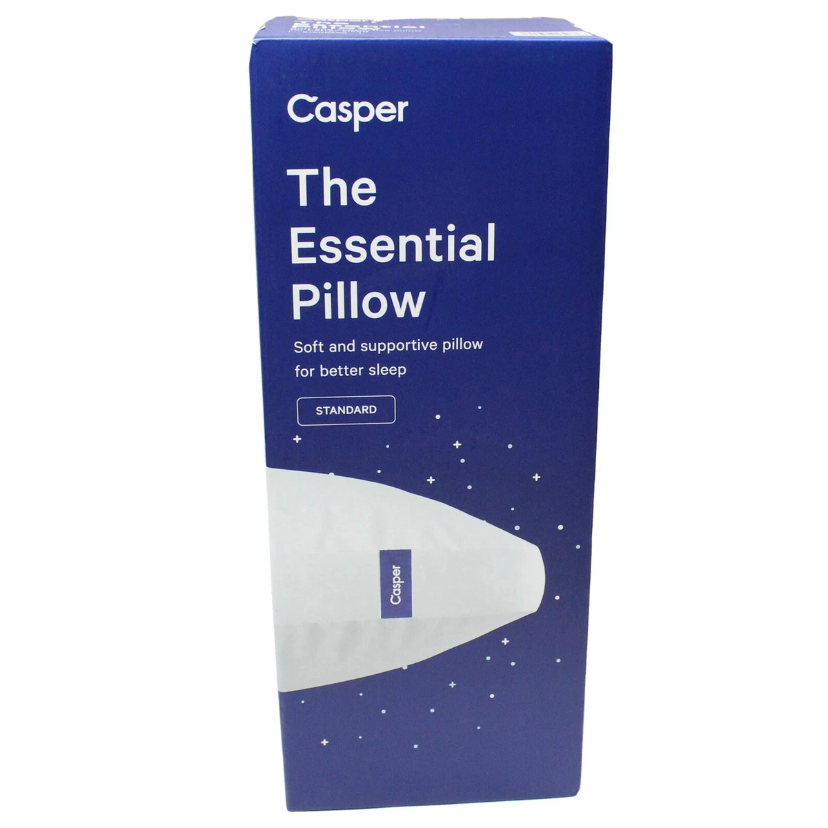 New Casper The Essential Pillow Soft Supportive for Better Sleep Standard