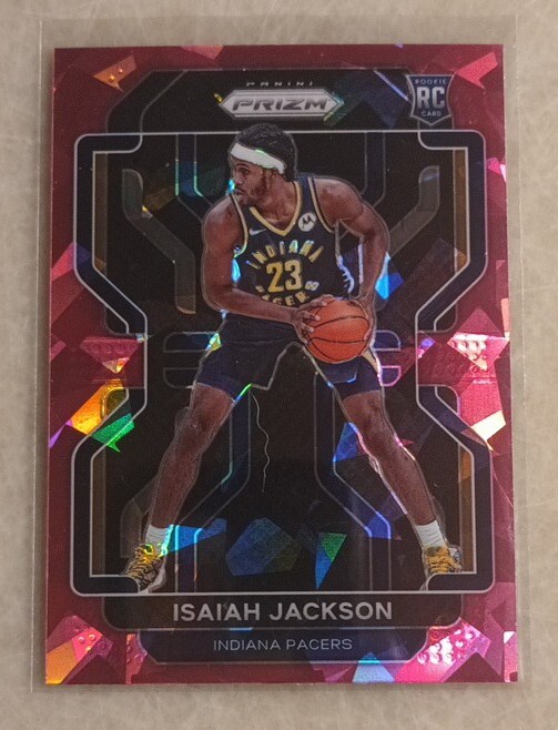 Isaiah Jackson 2021-22 Prizm NBA Pink Cracked Ice Prizm RC #309 SP Ind. Pacers