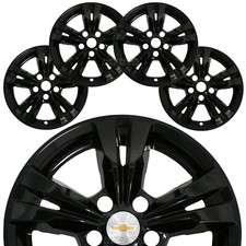 4 for Chevrolet Equinox 2010-2017 Black 17" Wheel Skins Hub Caps Full Rim Covers