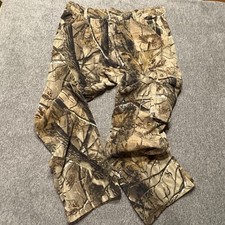 Cabela  s Realtree Camo Hunting Pants Mens 38 Fleece Cargo Pocket Outdoor VTG