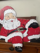 Vintage Santa Shelf Sitter. 10.75  Tall 10  Wide. Made In Taiwan Sticker. READ M