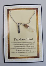 Mustard Seed Necklace With Card, Jewelry, 'Faith' Charm Silvertone Necklace
