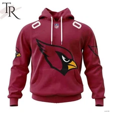 Arizona Cardinals 2024 Personalized Name And Number Hoodie Fan Made S5XL Unisex