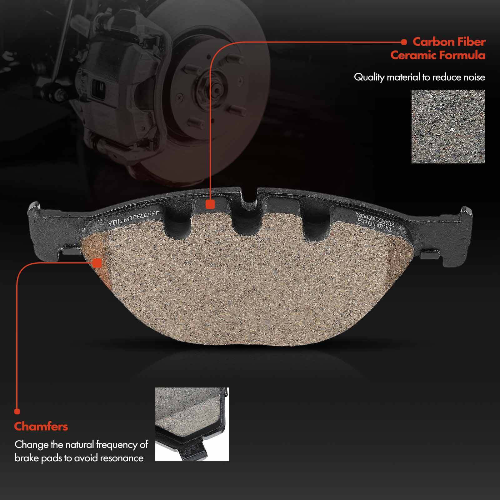 New Ceramic Brake Pads for BMW 528i 528i xDrive 12-13 Bentley Arnage 06-09 Front