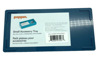 Small Accessory Tray 6.75 x 3.25 x 1.25 in. Plastic Slate Blue Brand ...