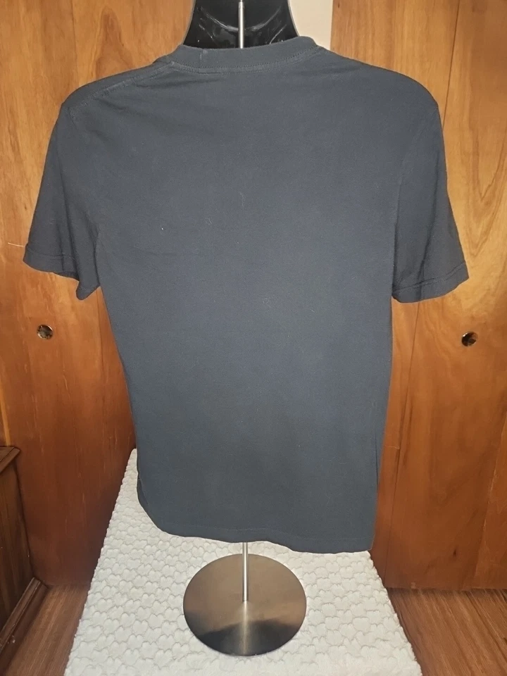 Camiseta Converse Talla Grande Negra Estrellas Rayas Número Uno Logo Informal Pullover Foto 2 de 3