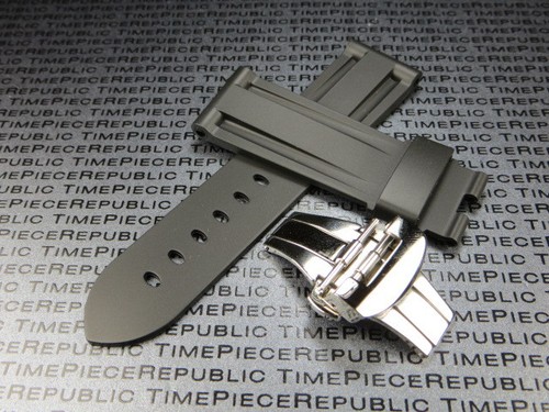 24 mm Schwarz Kautschukband Faltschließe Uhrenarmband Set Pam 1950 P BKR - Bild 1 von 6